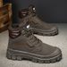 Rhubarb Martin Boots Men's Velvet Warm High-top Men's Shoes Outdoor Sports Non-slip Tooling Boots_vogvips.com