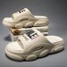 2025 New Thick Soled Men's Trendy Slippers With A Sense Of Stepping On Poop, Anti Slip And Wear-resistant Outdoor Beach_vogvips.com