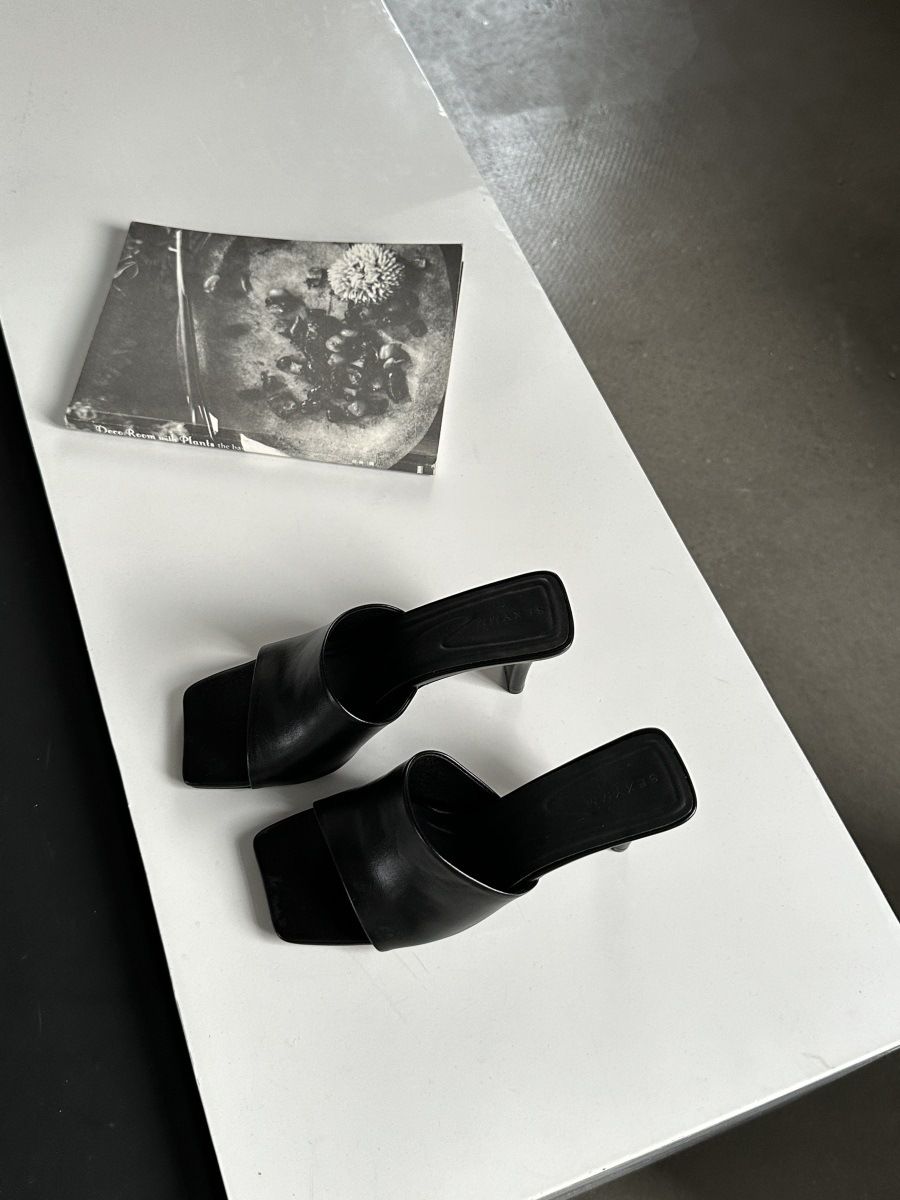 Excluding Tax, European And American Style Square-toed Open-toe Slip-on Sandals For Women, 2024 Summer Stiletto_vogvips.com
