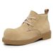 Derby Shoes Men's Thick-soled Heightened Suede Leather Round Head Casual Tooling Martin Boots_vogvips.com