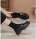 Soft-soled Loafers Women's Small Gold Coin Single Shoes British Thick-soled One-pedal Small Leather Shoes_vogvips.com