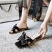 2026 New French Style Bowknot Square-Toe High-Heel Sandals For Women, Summer Outdoor Wear, Plus Size Women's Shoes 41-43_vogvips.com