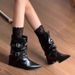 2025 Summer New Pointed Toe Retro Martin Design Sense Wrinkled Slouch Soft Leather Slimming Wide Tube Boots For Women_vogvips.com