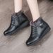 Women's Winter Warm Faux Fur Lined Slip-Resistant Waterproof Casual Shoes With Side Zipper - Round Toe Comfort For Everyday Wear (Black/Brown)"_vogvips.com