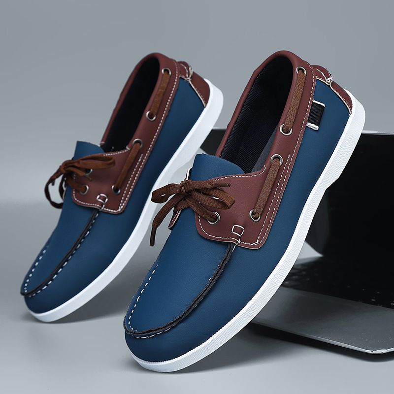 Men's Shoes Summer Men's Lace Up British Style Versatile Loafers, Breathable, Casual, Suitable For Work And Commuting._vogvips.com
