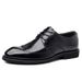 Euro Step First Layer Cowhide Autumn Brogue Carved Pattern Business Formal Suit Casual Leather Men Wedding Groom Shoes_vogvips.com