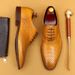 Summer burst casual leather shoes hollowed out men's shoes real cowhide breathable business dress shoes_vogvips.com