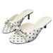 First Encounter Season Fairy Style Round Toe Polka Dot Thin Heel Slippers For Women 2026 Spring Summer Pink Gorgeous_vogvips.com