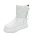 Women's Snow 2025 White Thickened Fleece Cotton Flat Thick Sole Short Boots Wholesale Winter Style_vogvips.com