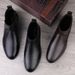 Men's Head Casual Men's Leather Boots Sleeve Breathable Martin Boots Flat Heel Leather Boots Men's Shoes_vogvips.com