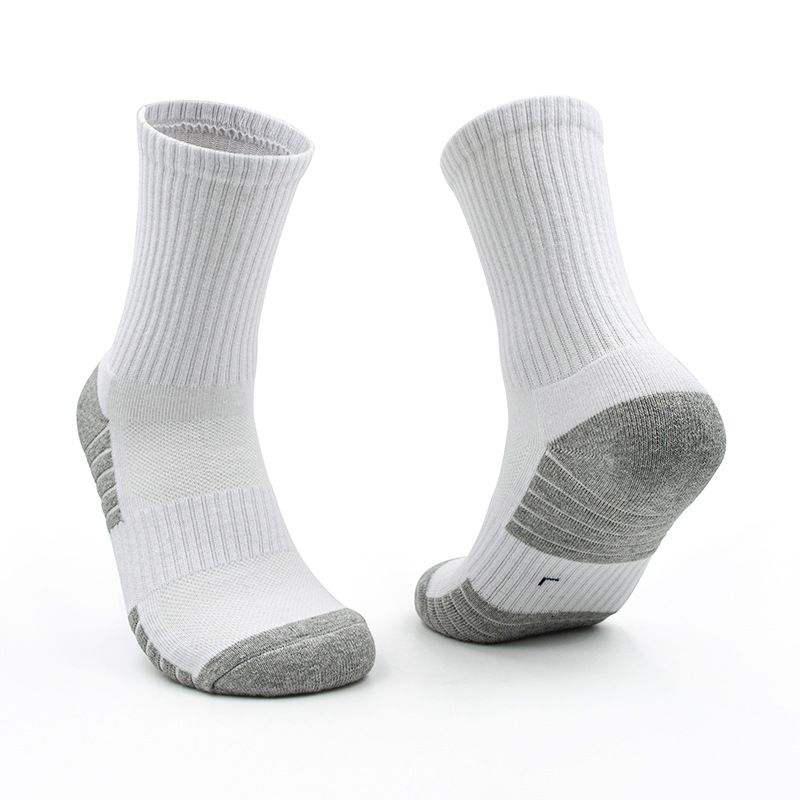 Shoe Accessories Mid Tube Thick Towel Bottom Basketball Socks Sweat Absorbent Breathable Men's Actual Combat Training Long Tube Color Matching Socks_vogvips.com