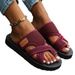 Light Foam Sole New Plus Size Slippers For Women, Flat Bottomed Casual Open Toed Beach Sandals_vogvips.com