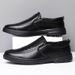 Spring And Autumn Business Formal Men's Youth Versatile Slip-On Casual Leather British Style PU Non-Slip Cold Adhesive_vogvips.com