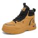 High-Top Martin Boots For Men, Autumn Work Shoes, Trendy Versatile Men's Shoes, British Style, Thick-Soled Short Boots,_vogvips.com