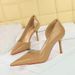 Women's Pointed Toe Stiletto Heels - Ultra High Heel Dress Pumps With Patent Leather For Party & Evening Wear, Sizes 34-43_vogvips.com