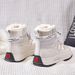 Winter Fleece-Lined Down Cotton For Northeast Outdoor Wear, Casual Warm Snow Boots, High-Top Lace-Up Thick-Soled Women's_vogvips.com