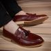 Spring New Men's Business Formal Korean Style Trendy Casual Pointed Toe British Leather Shoes Men_vogvips.com