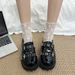 Punk Thick Soled Leather Shoes Lolita Hot Girl Japanese JK Uniform Student With Skirt Mary Jane Loafers_vogvips.com