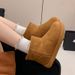 Snow Boots Women's Fur Integrated Fleece Thickened Bread Shoes Warm Cotton Shoes Women_vogvips.com