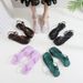 Square Sandals For Women, Summer Outdoor Casual Closed Toe Flat Hollow Roman Sandals, Beach Jelly Scented Shoes_vogvips.com