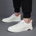 Men's Shoes 2025 Summer Hollow Perforated Breathable Genuine Leather Casual Shoes Men's Slip On All Match White Shoes 2318_vogvips.com