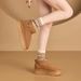 Suede leather thick soled snow boots for women plus large cotton shoes for women small size casual snow cotton_vogvips.com