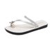 Women's Sparkly Rhinestone Slippers Summer Wear Slip-On Sandals Fashion Versatile Beach Shoes For Skirts_vogvips.com