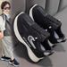 Spring And Autumn 2026 New Model Boys' Sports Shoes, Leather Waterproof, Non-Slip Running Shoes For Older Children,_vogvips.com