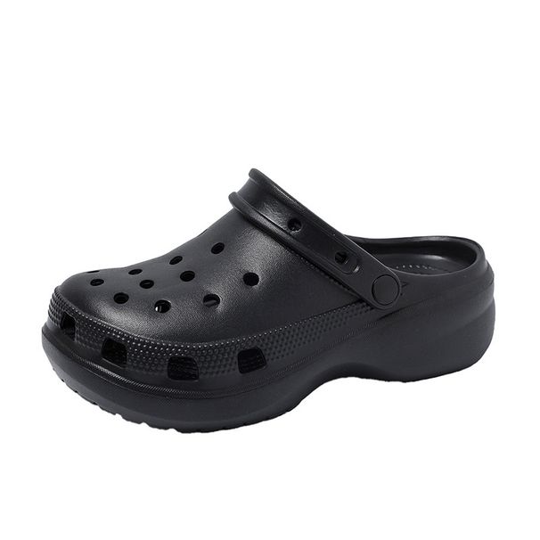 Women's DIY Cartoon Perforated Sandals Thick Soled EVA Summer Wear Beach/Seaside Style Height Increasing Versatile_vogvips.com