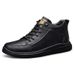 Men's Shoes Breathable Rubber Non-slip Sole Shoes Men's Mid-top Cowhide Shoes Casual Board Shoes_vogvips.com