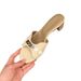 High-end Crocodile Pattern White High-heeled Sandals For Women Spring Summer Open Toe Small Gold Buckle One-line Thick Heel Sandals_vogvips.com