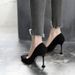 MTX High Heels For Women 2025 Spring And Autumn Pointed Toe Stiletto Black Professional Work Mid Heel College Student_vogvips.com