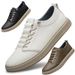 Casual Round Head Lace-up-ree Board Shoes Men's Low-top Breathable Sports Hand-scratched Little White Men's Shoes_vogvips.com