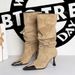 858-11 Stiletto Heel Pointed Toe Pleated Stacked Women's Long Wide Shaft Over-the-Knee High Riding Boots_vogvips.com
