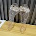 Bingbing Shiny Sequin Jelly Shoes For Women Summer Crystal Flat Peep Toe Transparent Outdoor Sandals Sandal_vogvips.com