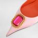 Winter Fashion High Heels For Women Stiletto Pointed Toe Shallow Mouth Closed Toe Rhinestone Decorated Women's Footwear_vogvips.com