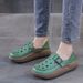 Hollow Single Shoes Women's Comfortable Two Wear Muffin Thick-soled Hole Shoes Soft Leather Bag Head Sandals_vogvips.com