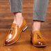 Men's Tassel Slip On Leather Loafers Two Tone Sole Formal Dress Shoes Low Heel Wedding Business Smart Casual Office Shoes_vogvips.com