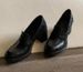 High-heeled Loafers Women's Small Leather Shoes Women's Simple One-pedal Commute Silent_vogvips.com