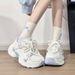 2026 New Girls' Dad Shoes With Butterfly Decoration, Mesh Soft Sole, Non-Slip, Breathable Children's Sneakers_vogvips.com