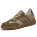 Retro Leather Striped Thick-soled Casual Sports Board Shoes, Dexun Xiaobai Breathable Black And White Men's Shoes_vogvips.com