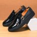 Spring Glossy Slip-On Leather British Style Large Size Formal Casual Fashion Office Men's Shoes_vogvips.com
