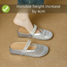 Baotou Half-Slip Women's Summer Outdoor Wear Heel-Raising Slippers With Hole-Perforated Knitted Design, Breathable Knit Fashion Sandals_vogvips.com