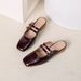 Cro-border Foreign Trade French-tyle Women' Mule 2026 New Model Quare-toed Lip-on Outdoor Chunky Heel Mule_vogvips.com