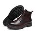 European Warm Series New Martin Washed Horse Leather Size 47 British Style Side Zipper High Top Work Boots Goodyear Craftsmanship_vogvips.com