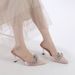 Women's Shoes Autumn Style Sexy Pointed Toe Outerwear Rhinestone High Heels Women's Simple Closed Toe Bow Stiletto Mules_vogvips.com