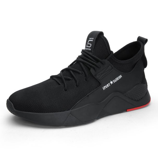 Plus-size men's sneakers Fashion fashion Breathable mesh casual shoes lace-up flat mesh shoes_vogvips.com