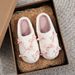 Women's Cozy Bow Slip-On House Slippers With Non-Slip Sole For Indoor Comfort And Warmth Girly Cute Warm Home Fur Slippers_vogvips.com