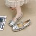French Fairy Style Bow Shallow Mouth Single Shoes Female Spring And Summer Soft-soled Ballet Small Single Shoes Female_vogvips.com