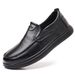 TerraStride Leather Cowhide Business Casual Round Toe Soft Thick Sole Wear-Resistant Slip-On Men's Shoes Height Increasing_vogvips.com